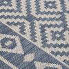 vidaXL Outdoor-Teppich Flachgewebe 120x170 cm Blau Gestreift 340837 Bild 3