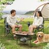 Woltu Campingstuhl (2 St), Klappbar, leicht, für Camping Angeln Picknicks Strand Bild 2