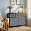 SONGMICS Kommode, Schrank, 7 Stoffschubladen, für Schlafzimmer, Flur, Wohnzimmer, grau Bild 2