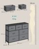 SONGMICS Kommode, Schrank, 7 Stoffschubladen, für Schlafzimmer, Flur, Wohnzimmer, grau Bild 5