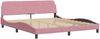 vidaXL Bett mit Matratze Rosa 180x200 cm Samt 3208675 Bild 4