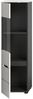 Vitrine >Canu< in Basalt Grau / Weiß - 36x125x33cm (BxHxT) Bild 3