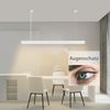 ZMH LED Pendelleuchte Esstisch Hängelampe Dimmbar - 32W Modern Esstischlampe Hängend 107CM Höhenverstellbar mit Fernbedienung Hängeleuchte Lang Linear Design für Esszimmer Büro Wohnzimmer Bild 2