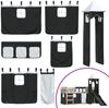 vidaXL Etagenbett mit Rutsche und Gardinen Weiß und Schwarz 80x200 cm 3284197 Bild 5