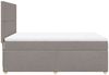 vidaXL Boxspringbett mit Matratze Taupe 160x200 cm Stoff 3291328 Bild 5