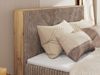 Boxspringbett, Set mit zwei Multipocket-Matratze und Topper, hohe Kopfteil, Eiche Wotan Holzrahmen - WOOD CLASSIC KING - 160 x 200 cm - Braun Cord - H3 Bild 3