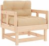 vidaXL Gartenstühle mit Kissen 2 Stk. Massivholz Kiefer 825443 Bild 3
