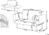 Schlafsofa 2-Sitzer DOROTEA Bouclé Cremeweiß Bild 2