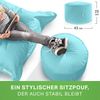 Green Bean® Sitzsack-Hocker 45x25cm mit EPS-Perlen Füllung - Sitz-Pouf für Sitzsäcke - Sitzhocker für Kinder und Erwachsene - Aquamarin Bild 3