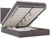 vidaXL Ottoman-Bett mit Matratze & LEDs Grau 140x190 cm Kunstleder 3313853 Bild 2