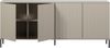 Sideboard Gravure aus Kiefernholz, modernes Design, hellgrau Dust, Push-to-Open-System Bild 2