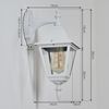 hofstein Außen-Wandleuchte Wandlampe abwärts in antikem Look aus Metall/Glas in Weiß/Klar, ohne Leuchtmittel, im klassischen Landhaus-Stil, Außenleuchte für Terrasse, E27, IP44 Bild 4