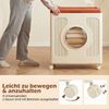 Aufbewahrungsbox für Kleidung mit Deckel und Rollen 45 L rollbarer Wäschekorb Orange Bild 4