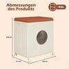 Aufbewahrungsbox für Kleidung mit Deckel und Rollen 45 L rollbarer Wäschekorb Orange Bild 2