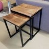 Beistelltisch Holz Satztisch Set 2 Stück Wohnzimmer Tisch Couchtisch Dallas M... Bild 2