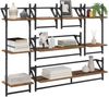 vidaXL Wandregal-Set 6 pcs Altholz 100 x 25 x 30 cm Holzwerkstoff 882838 Bild 3