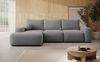Selsey 'Carnos' Ecksofa mit Schlaffunktion, Ballkissen, Chenillebezug, Dunkelgrau, linksseitig Bild 2