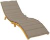 vidaXL Sonnenliegen-Auflage Taupe 200x50x3 cm Oxford-Gewebe 314196 Bild 3