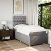 vidaXL Boxspringbett mit Matratze Taupe 90x200 cm Stoff 3293474 Bild 5