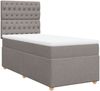 vidaXL Boxspringbett mit Matratze Taupe 90x200 cm Stoff 3293474 Bild 3