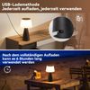 ZMH Batteriebetriebene Nachttischlampe, LED-Nachttischlampe – 3600 mAh, kabellose Tischlampe, Touch-Tischlampe, dimmbare Lampe mit USB-Aufladung, schwarz, batteriebetriebene Tischlampe Bild 5