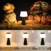ZMH Batteriebetriebene Nachttischlampe, LED-Nachttischlampe – 3600 mAh, kabellose Tischlampe, Touch-Tischlampe, dimmbare Lampe mit USB-Aufladung, schwarz, batteriebetriebene Tischlampe Bild 2