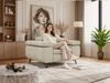 Einzelsessel, Polstersessel PETER mit verstellbaren Armlehnen und Kopfstütze, 1-Sitzer Sofa, Ohrensessel, Wellenfeder - Beige Cord Bild 3