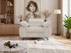 Einzelsessel, Polstersessel PETER mit verstellbaren Armlehnen und Kopfstütze, 1-Sitzer Sofa, Ohrensessel, Wellenfeder - Beige Cord Bild 4