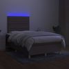 vidaXL Boxspringbett mit Matratze & LED Taupe 120x200 cm Stoff, Härtegrad: H2 [3135505] Bild 4