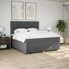 vidaXL Boxspringbett mit Matratze Dunkelgrau 180x200 cm Stoff 3291762 Bild 3