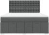 vidaXL Boxspringbett mit Matratze Dunkelgrau 180x200 cm Stoff 3291762 Bild 4