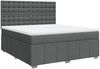 vidaXL Boxspringbett mit Matratze Dunkelgrau 180x200 cm Stoff 3291762 Bild 2