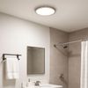 LED Deckenleuchte, IP44, dimmbar, Backlight, silber, D 29,4 cm Bild 4