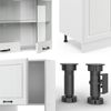 Küchenzeile R-Line Weiß Landhaus/Weiß 300 cm mit Hochschrank, ohne Arbeitsplatte Vicco Bild 5