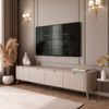 ALLHOUSE24 TV-Schrank LUMINA 200 mit LED Metallfüßen, Griffen, modern Lowboard, Unterschrank Gesamtbreite 200 cm Bild 3