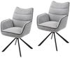 2x Esszimmer Drehstuhl Abel grau Set 180° Küche Polsterstuhl Stuhl Sessel Bild 5