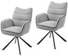 2x Esszimmer Drehstuhl Abel grau Set 180° Küche Polsterstuhl Stuhl Sessel Bild 4