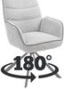 2x Esszimmer Drehstuhl Abel grau Set 180° Küche Polsterstuhl Stuhl Sessel Bild 2