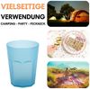 Engelland Becher Plastikbecher in modernen Neonfarben, Mehrweg, 20-tlg, Kunststoff, spülmaschinengeeignet, bruchfest, wiederverwendbar, 250 ml, 0,25 Liter Bild 3
