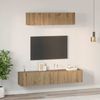 vidaXL TV-Schrankset Wandmontiert 4 pcs Artisan-Eiche Holzwerkstoff 3393362 Bild 4