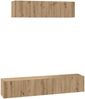 vidaXL TV-Schrankset Wandmontiert 4 pcs Artisan-Eiche Holzwerkstoff 3393362 Bild 2