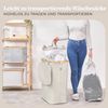 HENNEZ Wäschekorb Wäschebox 150L - Wäschekorb 3 Fächer mit Deckel, Wäschesortierer mit Wäschesack, schwarz Bambus Bild 5