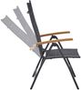 UNICAMO Klappstuhl, mit Teak Armlehnen, Sitz & Rückenlehne Textil Bild 4