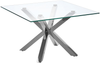 Couchtisch Glas Silber quadratisch 70x70 cm STARLIGHT Bild 1