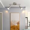 ZMH LED Deckenstrahler 2 Flammig - Flur Deckenleuchte Modern Deckenlampe GU10 Deckenspot Schwenkbar 330°Drehbar Spot Strahler Flurlampe Edelstahl Wohnzimmer Schlafzimmer Ohne Leuchtmittel Bild 3