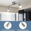 ZMH LED Deckenstrahler 2 Flammig - Flur Deckenleuchte Modern Deckenlampe GU10 Deckenspot Schwenkbar 330°Drehbar Spot Strahler Flurlampe Edelstahl Wohnzimmer Schlafzimmer Ohne Leuchtmittel Bild 2