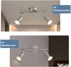 ZMH LED Deckenstrahler 2 Flammig - Flur Deckenleuchte Modern Deckenlampe GU10 Deckenspot Schwenkbar 330°Drehbar Spot Strahler Flurlampe Edelstahl Wohnzimmer Schlafzimmer Ohne Leuchtmittel Bild 5