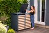 Westmann Metall Mülltonnenbox, Mülltonnenverkleidung für 2 Mülltonnen, 240 l, anthrazit, 132 x 80 x 116 cm (B x T x H) Bild 4