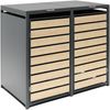 Westmann Metall Mülltonnenbox, Mülltonnenverkleidung für 2 Mülltonnen, 240 l, anthrazit, 132 x 80 x 116 cm (B x T x H) Bild 2