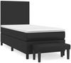 vidaXL Boxspringbett mit Matratze Schwarz 80x200 cm Kunstleder 3137509 Bild 2